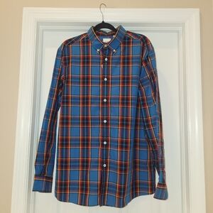 Rown 100% Cotton Plaid Button Down NWT Size Large